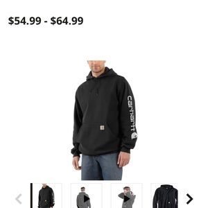 Carhartt Men's Black Hoodie with Sleeve Logo. Brand new either sex.